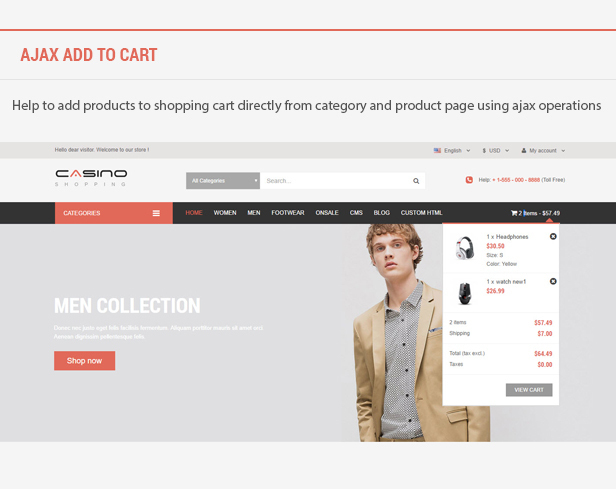 Casino - Minimal Shopping PrestaShop Theme
