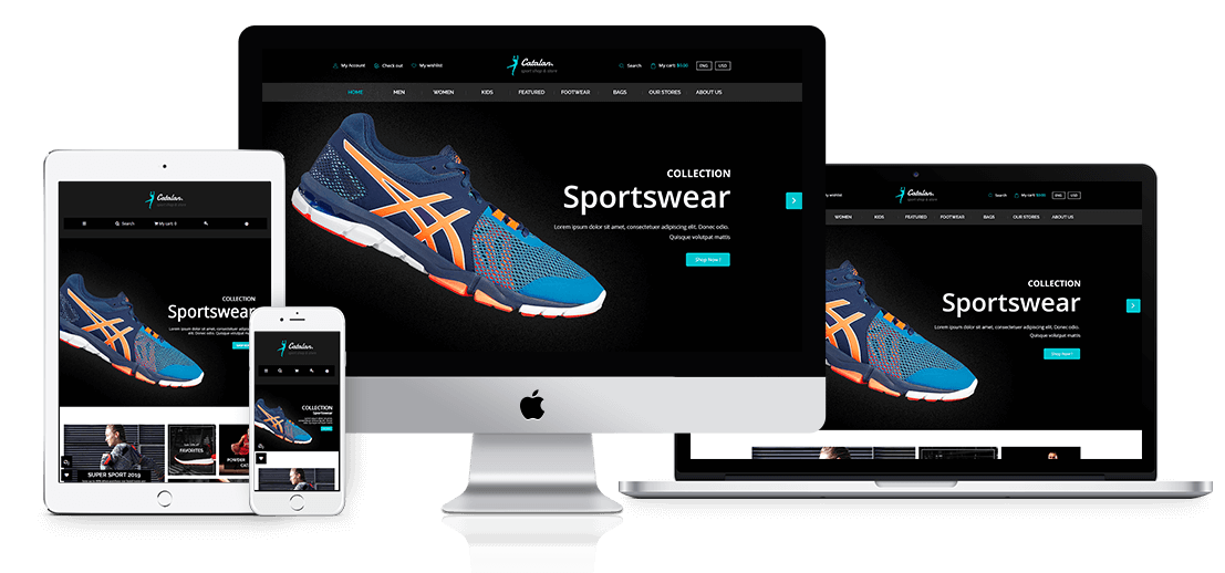 Catalan - Sports Clothing and Shoes Store PrestaShop Theme