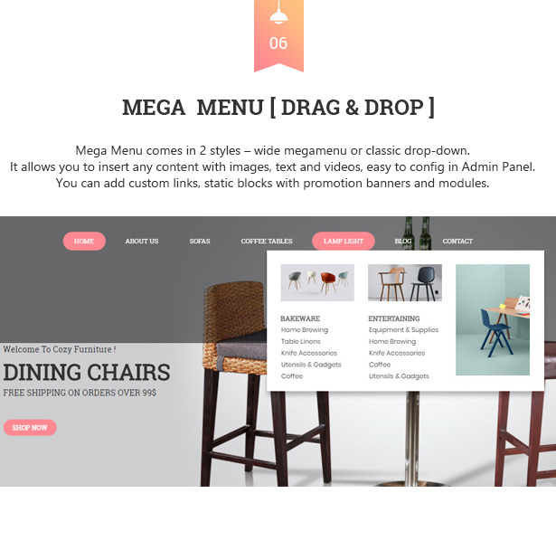 Cozy - Handmade Furniture PrestaShop Theme