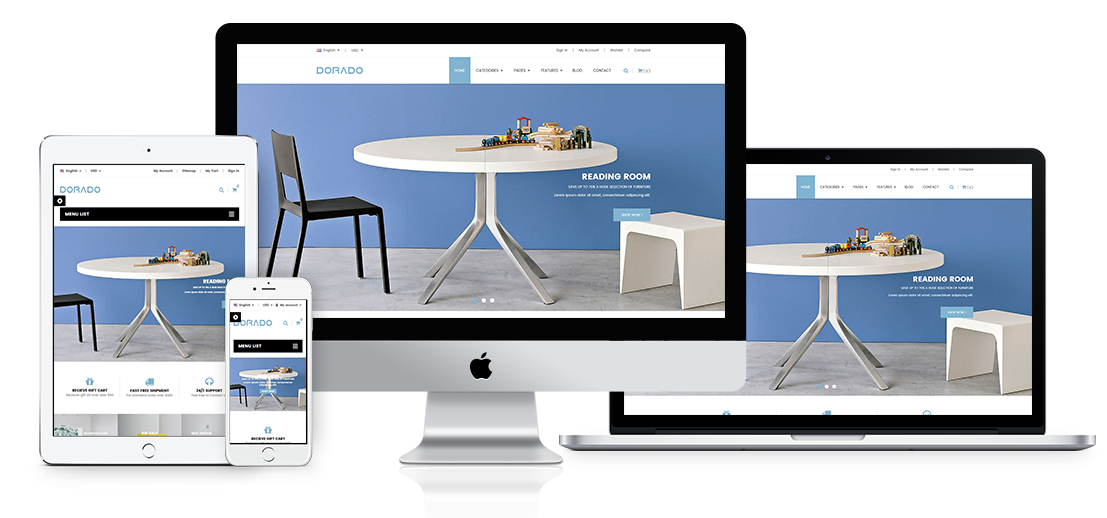 Dorado - Minimalist Furniture and Decor PrestaShop Theme