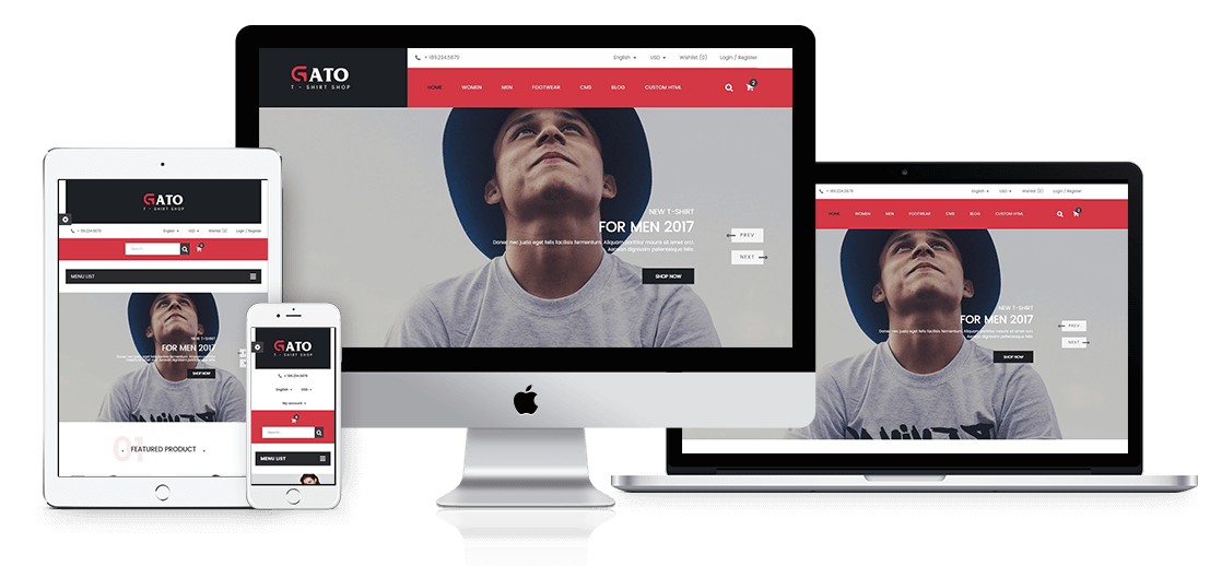 Gato - Fashion T-shirt Shop PrestaShop Theme