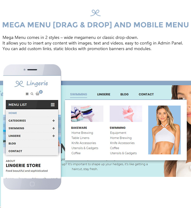 Lingerie Store - Beach Clothing PrestaShop Theme