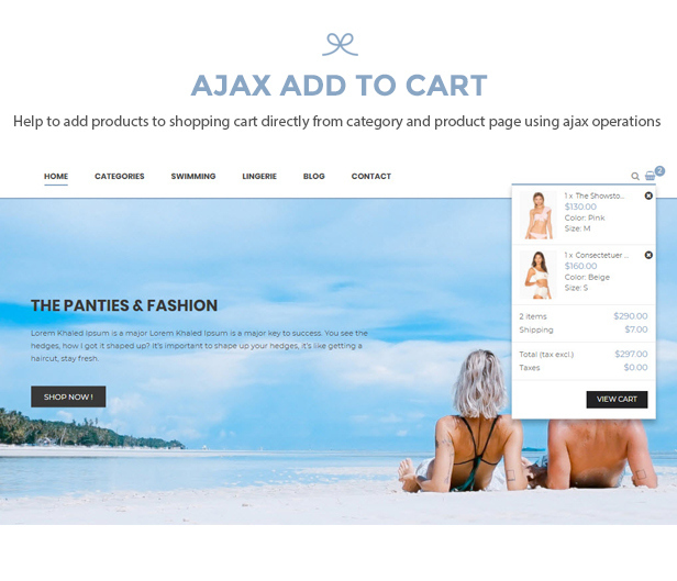 Lingerie Store - Beach Clothing PrestaShop Theme