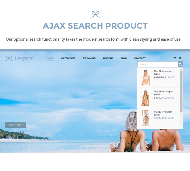 Lingerie Store - Beach Clothing PrestaShop Theme