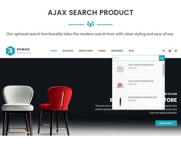 Roman - Interior Furniture PrestaShop Theme